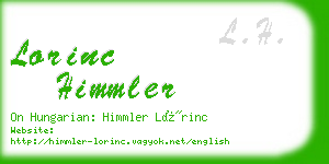 lorinc himmler business card